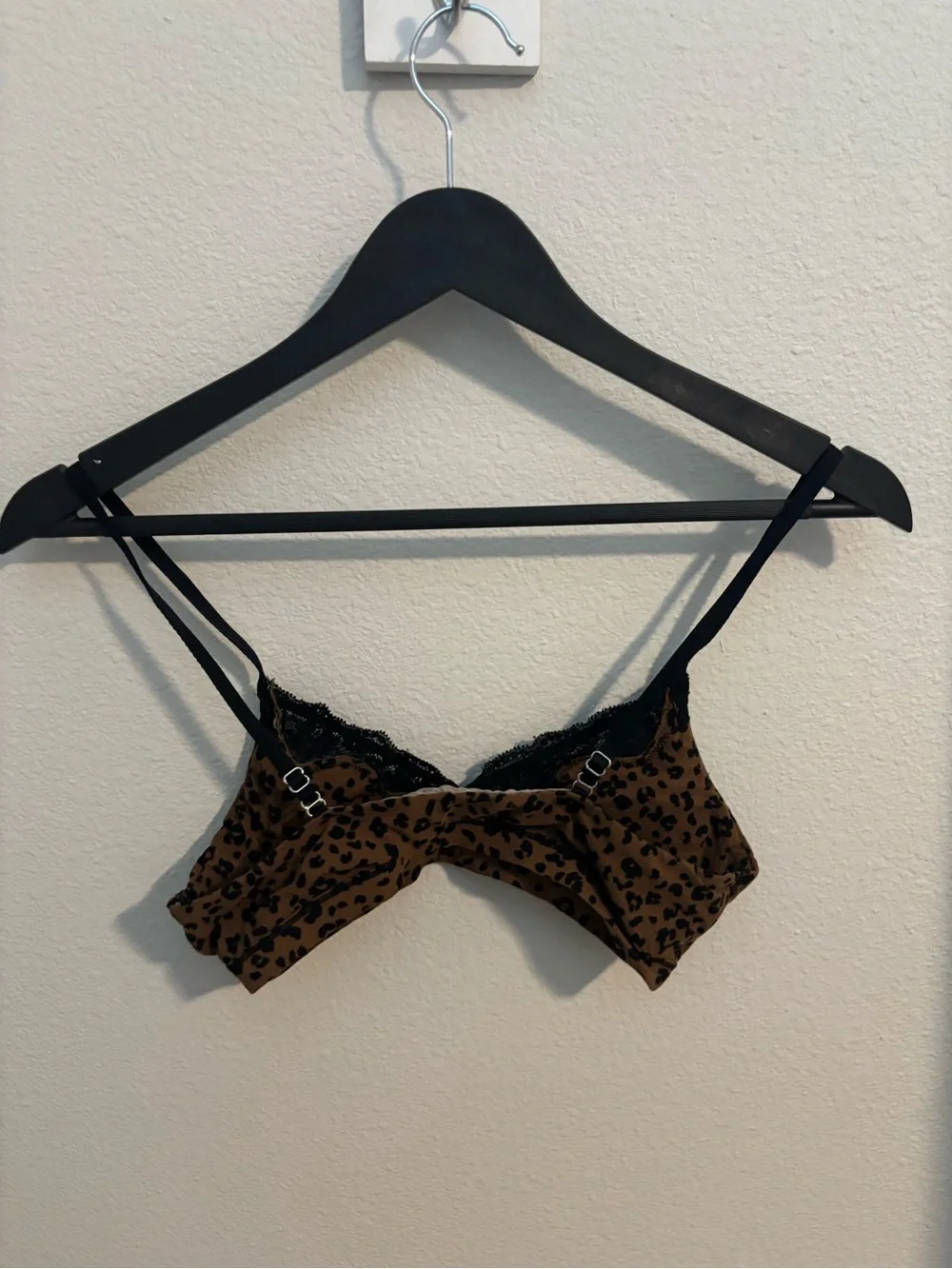 Target Auden Leopard Print Luxe Stretch Unlined Triangle Bralette - Picture 5 of 5